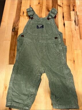 OshKosh B'gosh Green Corduroy Kids Overalls